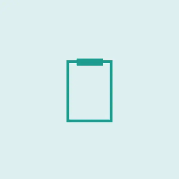 Minimallistic Vector Ikonen Urklipp Med Papper Plåt — Stock vektor