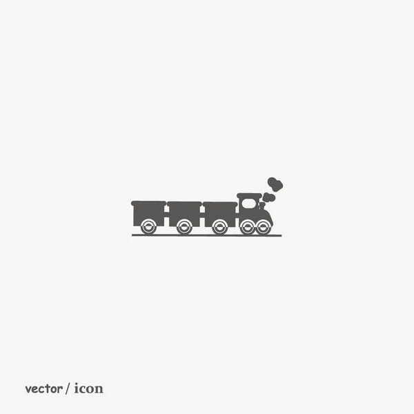 Vasúti Pálya Vonat Vektoros Illusztráció Mozdony Ikon — Stock Vector