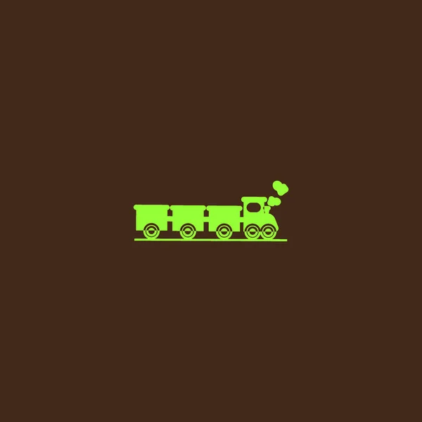 Icona Della Locomotiva Rotaia Illustrazione Vettoriale Treno — Vettoriale Stock