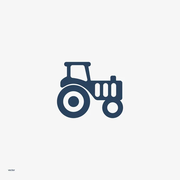 Traktor Platt Ikon Vektor Illustration — Stock vektor