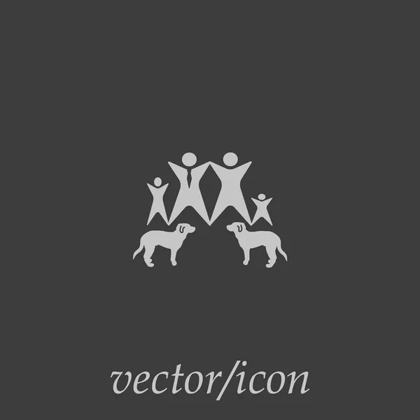Векторная Икона Четырех Человек Стоящих Вместе Поднятыми Руками — стоковый вектор