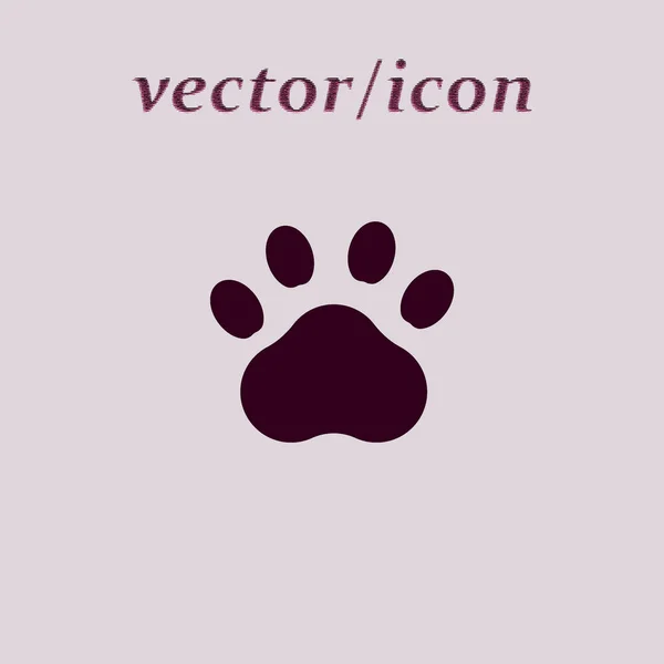 Empreinte Animale Icône Style Plat Illustration Vectorielle — Image vectorielle