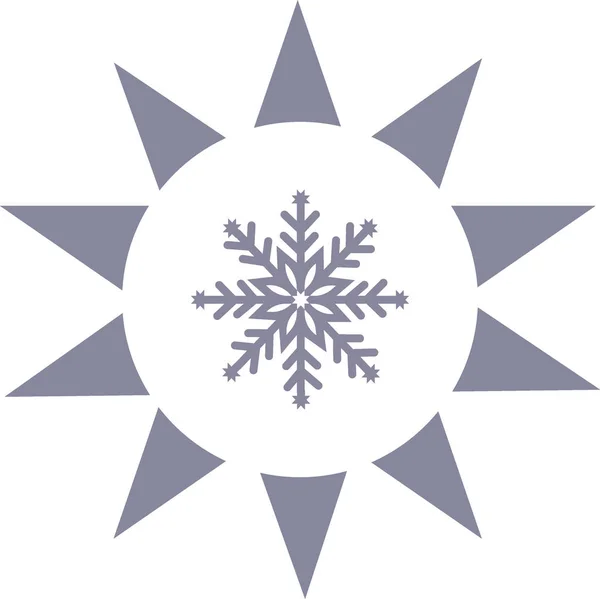 Colorful Snowflake Vector Illustration — Stock Vector