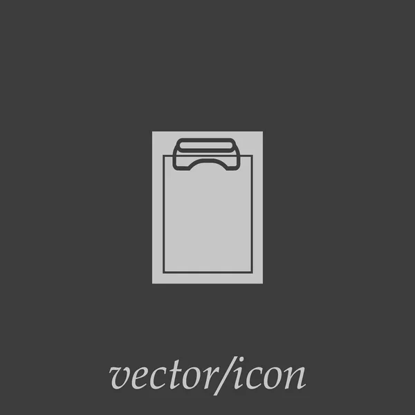 Icono Vectorial Minimalista Del Portapapeles Con Hoja Papel — Vector de stock