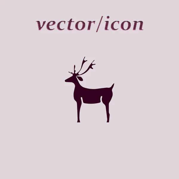 Modelo Logotipo Rena Natal — Vetor de Stock