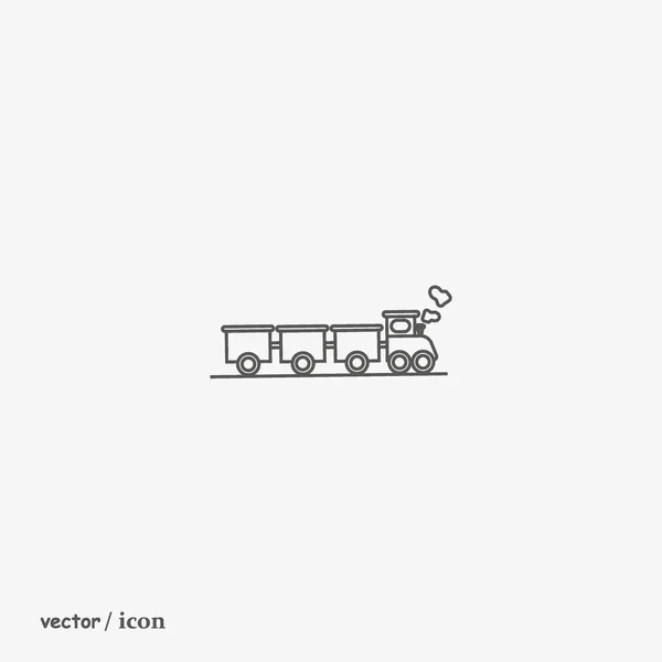 Lokomotivet Flat Ikonen Vektorillustration — Stock vektor