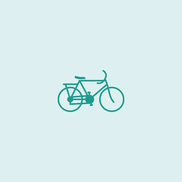Bisiklet Düz Stil Ikonu Vektör Çizim — Stok Vektör