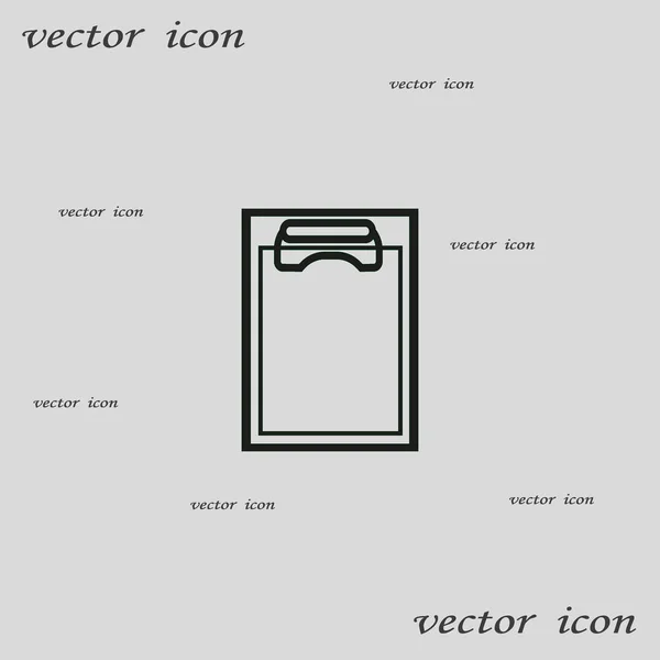 Minimalistisches Vektorsymbol Der Zwischenablage Mit Papierbogen — Stockvektor