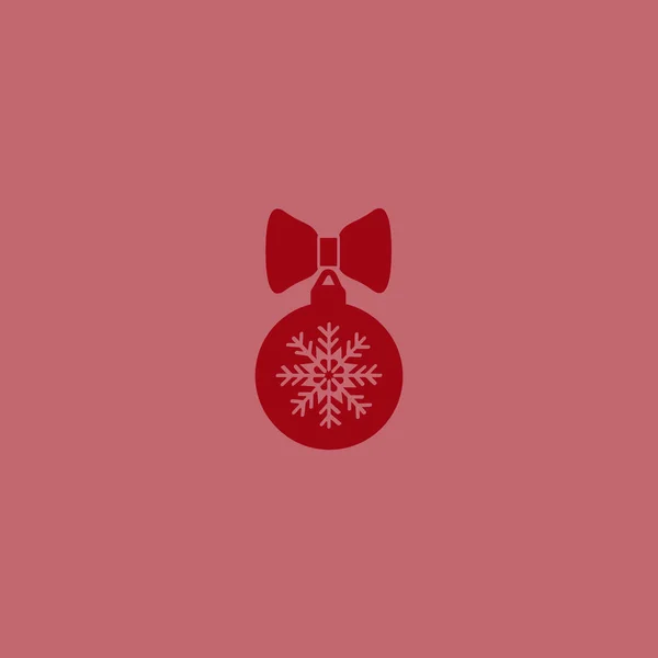 Χριστούγεννα Μπάλα Επίπεδη Εικονίδιο Διανυσματική Απεικόνιση — Διανυσματικό Αρχείο