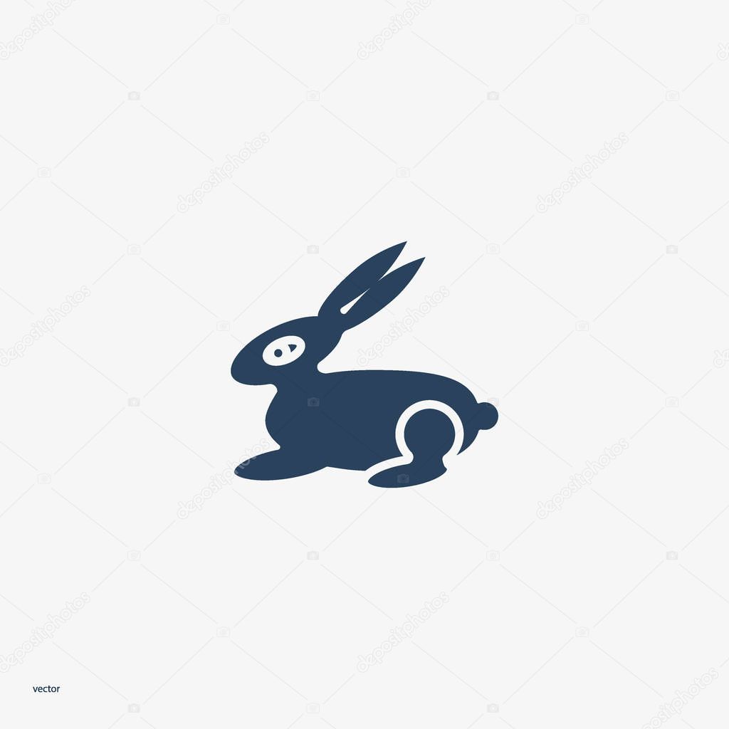 Bunny flat icon, vector illustration