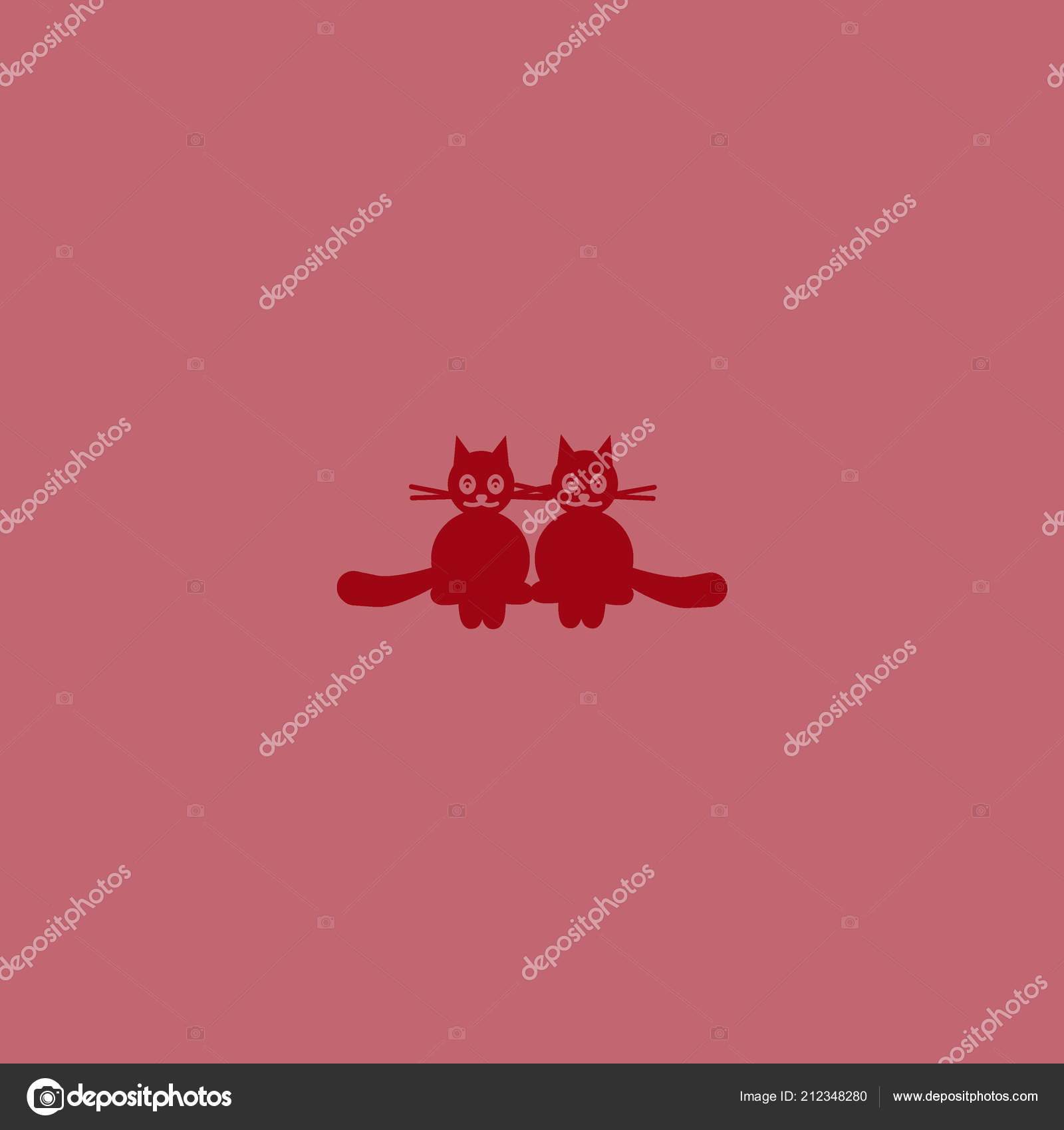 Cats Flat Icon Vector Illustration Stock Vector by ©nettibuletti