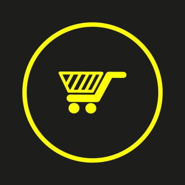 alışveriş sepeti, vektör çizim minimalist simgesi