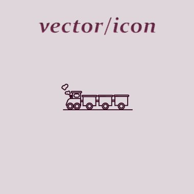 Basit tren simge vektör çizim