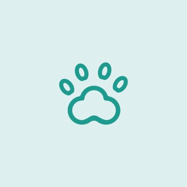 Hayvan ayak izi vektör çizim