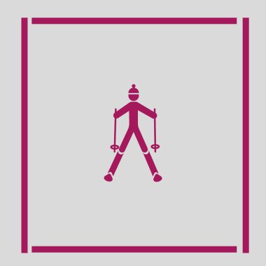 Kayak düz simgesi, vektör çizim  