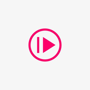 İleri medya adım düğmesinin, vektör, illüstrasyon