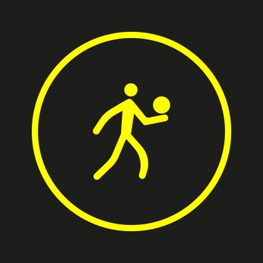 Adam topu basit simgesi ile çalışan siluet