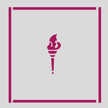 Olimpiyat meşalesinin logo, vektör, illüstrasyon, spor kavramı  