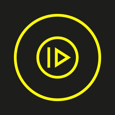 İleri medya adım düğmesinin, vektör, illüstrasyon