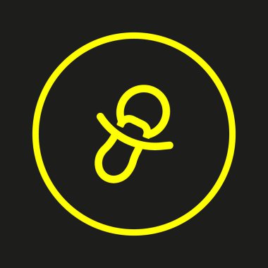 Bebek meme ucu düz stil ikonu, vektör çizim  