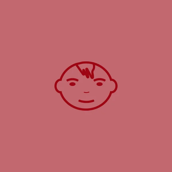 Chłopiec Avatar Płaski Ikona Ilustracji Wektorowych — Wektor stockowy