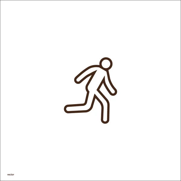 Silhouette Running Man Simple Icon — Stock Vector