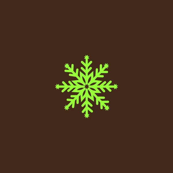 Illustration Minimaliste Flocon Neige Icône Vectorielle — Image vectorielle