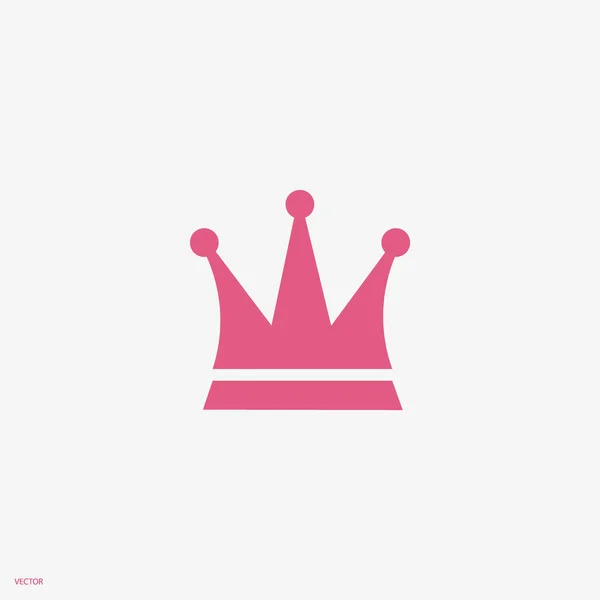 Crown Flat Ikonen Vektor Illustration — Stock vektor