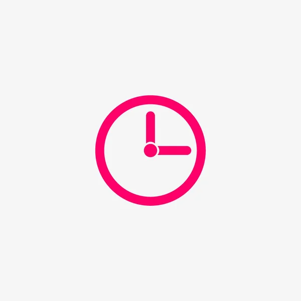 Horloge Vecteur Minimaliste Icône Web — Image vectorielle