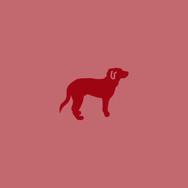 Minimalistisk Ikonen För Hund Vektorillustration — Stock vektor