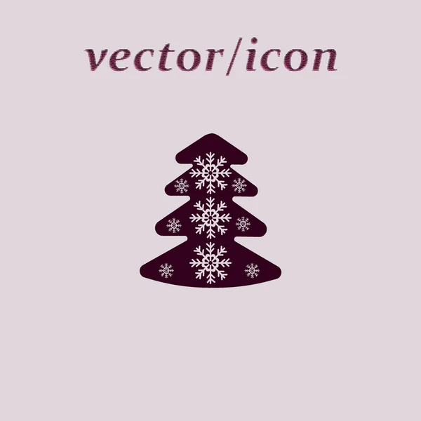 Плоская Иконка Елки Векторная Иллюстрация — стоковый вектор