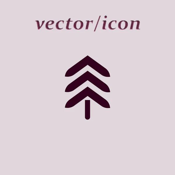 Icono Minimalista Del Árbol Navidad Ilustración Vectorial — Vector de stock