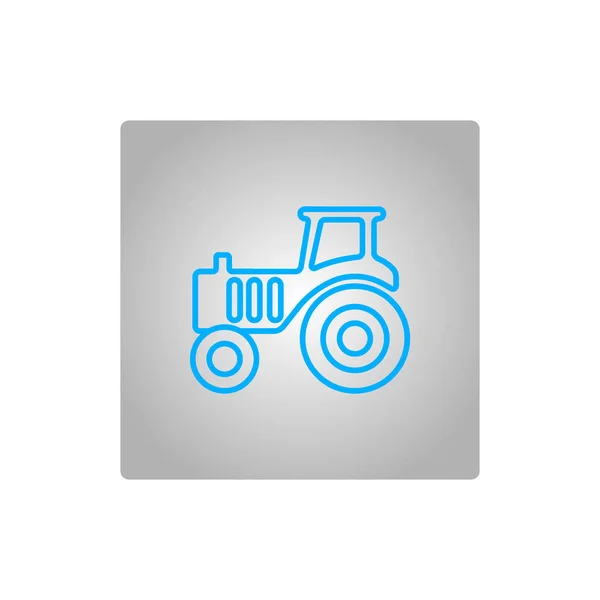 Tractor Icono Plano Ilustración Vectorial — Vector de stock