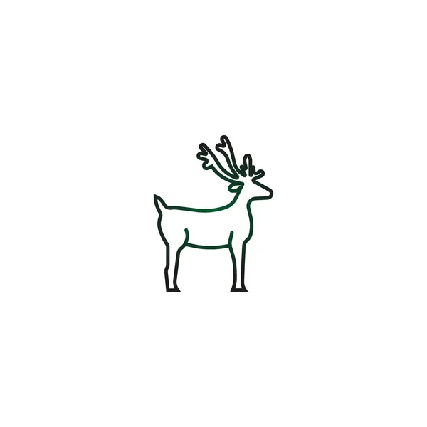 Noel Reindeer Logo Şablonu — Stok Vektör