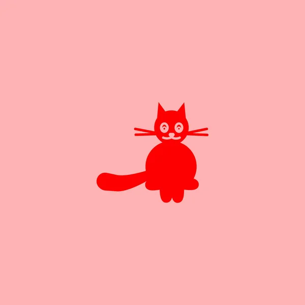 고양이의 최소한의 아이콘 — 스톡 벡터