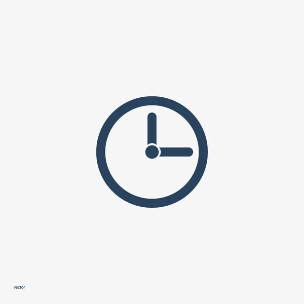 Uhr Vektor Minimalistisches Web Symbol — Stockvektor