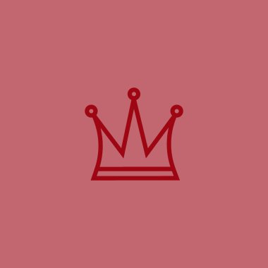 taç düz simgesi, vektör, illüstrasyon