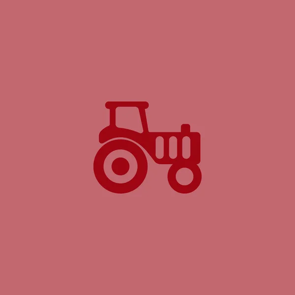 Traktor Flaches Symbol Vektorillustration — Stockvektor