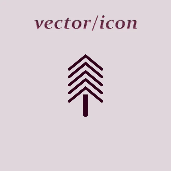 Icono Minimalista Del Árbol Navidad Ilustración Vectorial — Vector de stock