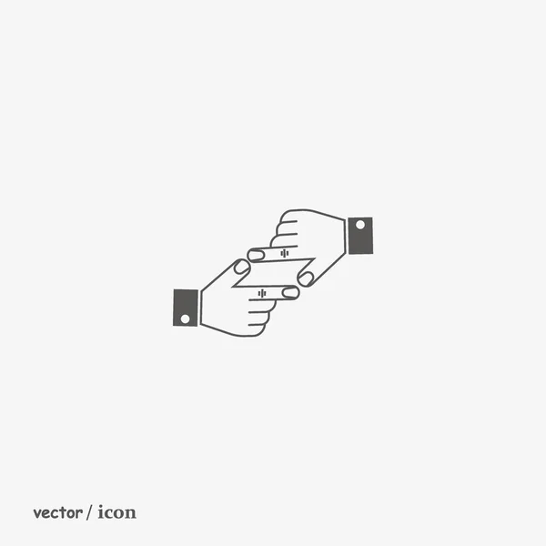 Mains Icône Plate Illustration Vectorielle — Image vectorielle