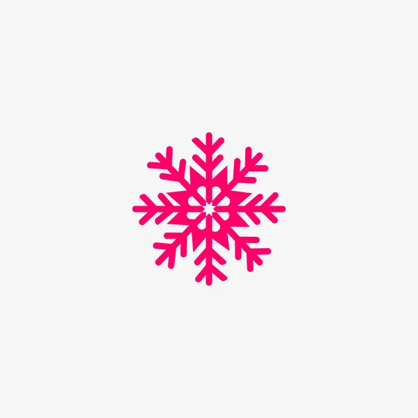 Ilustração Minimalista Floco Neve Ícone Vetorial — Vetor de Stock