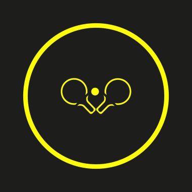 Raketleri ve tenis oynamak için topu illüstrasyon vektör