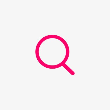 düz büyüteç simgesini, vektör, illüstrasyon 