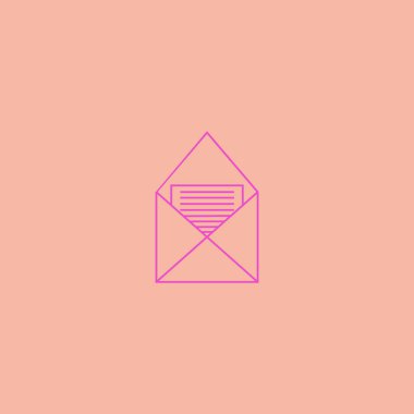 mektup zarfının minimalist vektör simgesi