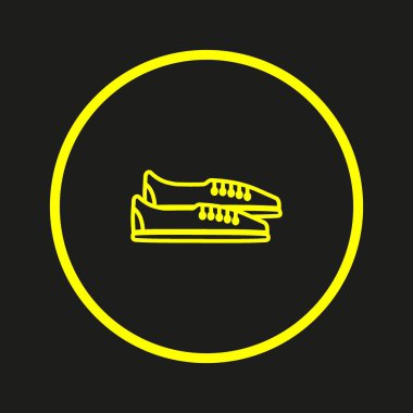 spor ayakkabı düz stil ikonu, vektör çizim  