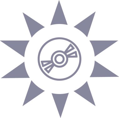 Kompakt disk düz simgesi, vektör, illüstrasyon 