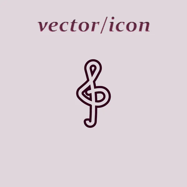 Notenschlüssel Flaches Symbol Vektorillustration — Stockvektor