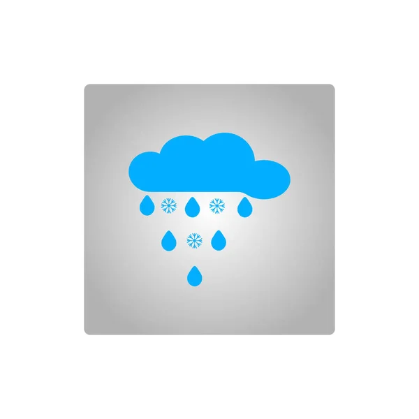 Επίπεδη Εικονίδιο Σύννεφου Βροχής Διάνυσμα Εικονογράφηση — Διανυσματικό Αρχείο