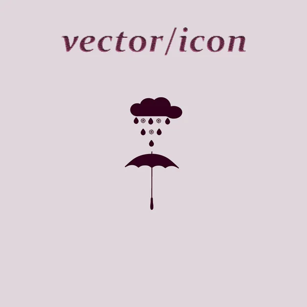 Векторная Иллюстрация Значка Зонта Осадков — стоковый вектор
