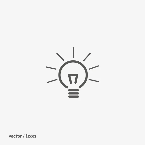 Иконка Светящейся Лампочки Вектор Иллюстрация — стоковый вектор